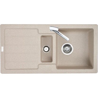 Eurodomo Einbauspüle Bali 86 Cm Mit Stopfenventil Beige 1 Eurodomo Einbauspüle Bali 86 Cm Mit Stopfenventil Beige