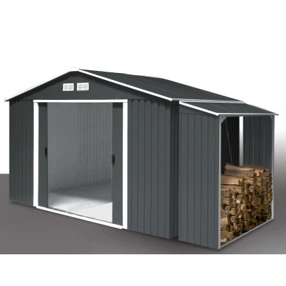 Duramax Kaminholzregal 182 X 162,5 X 74 Cm (B X H X T) Anthrazit 2 Duramax Kaminholzregal 182 X 162,5 X 74 Cm (B X H X T) Anthrazit – Bild 2