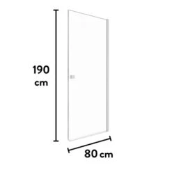 Baliv Dusch-Drehtür DUK-80.30T 80 Cm X 190 Cm Chrom -Garten Verkauf 250312107744 VM01 190221 L