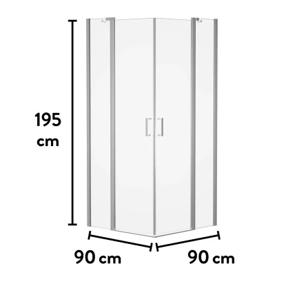Baliv Duschkabine DUK-90.50E 90 Cm X 90 Cm Chrom 13 Baliv Duschkabine DUK-90.50E 90 Cm X 90 Cm Chrom – Bild 13