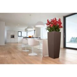 Lechuza Pflanzgefäß Cubico Alto Premium 40 Cm X 40 Cm Espresso Metallic -Garten Verkauf 261653 4186 3