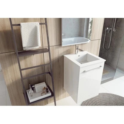 Maximus Waschbeckenunterschrank Cheese40 Cm Weiß Mit 1 Tür 2 Maximus Waschbeckenunterschrank Cheese40 Cm Weiß Mit 1 Tür – Bild 2