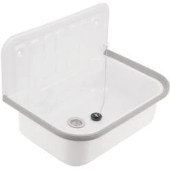 Sanitop-Wingenroth Ausgussbecken Glasierter Stahl 50 Cm Weiß