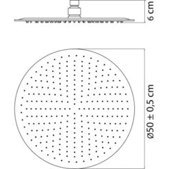 AquaSu Kopfbrause Santico Rund Edelstahl Ø 50 Cm -Garten Verkauf 4006596722759 2177 3