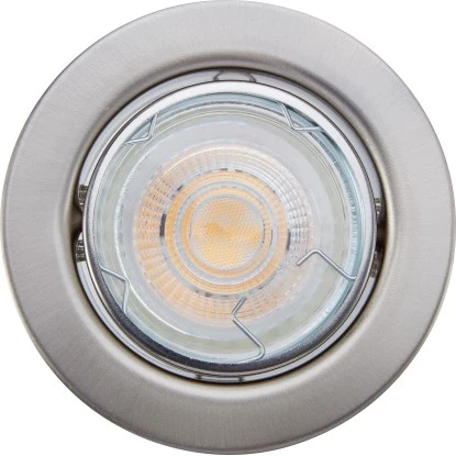LED-Einbauleuchte 86R Metall Nickelfarben 3er-Set 3 LED-Einbauleuchte 86R Metall Nickelfarben 3er-Set – Bild 3