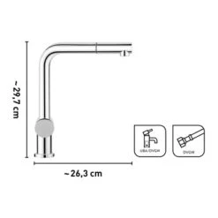 Baliv Küchenarmatur KI-1050 Verchromt 7 Baliv Küchenarmatur KI-1050 Verchromt -Garten Verkauf 4007874116765 VM01 110920