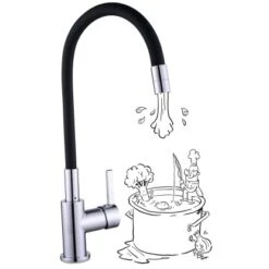 Baliv Küchenarmatur KI-1820 Chrom-Schwarz 9 Baliv Küchenarmatur KI-1820 Chrom-Schwarz -Garten Verkauf 4007874206794 30