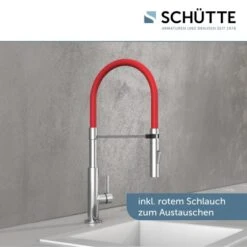 Schütte Spültischarmatur Mit Soft-Touch Schlauch Stilo Chrom-Schwarz -Garten Verkauf 4008431791807 2759 2
