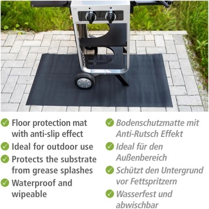 Wenko Spritzschutzmatte Suma 120 Cm X 60 Cm Wasserfest Und Abwischbar Schwarz 2 Wenko Spritzschutzmatte Suma 120 Cm X 60 Cm Wasserfest Und Abwischbar Schwarz – Bild 2