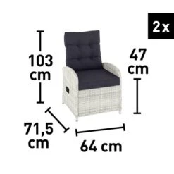 Lounge-Set Kalgan 6-teilig Wicker Eisgrau (B-Ware) -Garten Verkauf 4048126625642 180