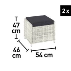 Lounge-Set Kalgan 6-teilig Wicker Eisgrau (B-Ware) -Garten Verkauf 4048126625642 190