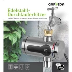 Maxxmee Edelstahl-Durchlauferhitzer Kompakt 3600 W -Garten Verkauf 4052926052515 4257 7