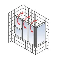Schulte Komfort Badewannenfaltwand+Seitenwand 128,8 X 70 X 140 Cm 7 Schulte Komfort Badewannenfaltwand+Seitenwand 128,8 X 70 X 140 Cm -Garten Verkauf 4060991004858 5