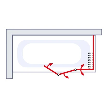 Schulte Komfort Badewannenfaltwand+Seitenwand 128,8 X 70 X 140 Cm 4 Schulte Komfort Badewannenfaltwand+Seitenwand 128,8 X 70 X 140 Cm – Bild 4
