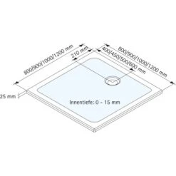 Schulte ExpressPlus Duschwanne Schulte-plan Eckig Mineralguss 90x90cm 9 Schulte ExpressPlus Duschwanne Schulte-plan Eckig Mineralguss 90x90cm -Garten Verkauf 4060991056468 2053 3
