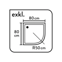 Baliv Duschkabine DUK-80.20R 80 Cm X 80 Cm Chrom 18 Baliv Duschkabine DUK-80.20R 80 Cm X 80 Cm Chrom -Garten Verkauf 4250312107720 WEB03 270521