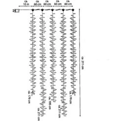 Amare LED-Clusterlichterkette Lichtervorhang Weiß -Garten Verkauf 4251083910151 4655 06