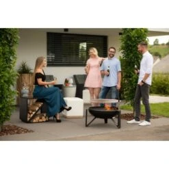 Westmann Premium Grill Feuerstelle Inkl. Grillrost Ø 70 Cm X 75 Cm Schwarz -Garten Verkauf 4260280773407 1741 AB 06