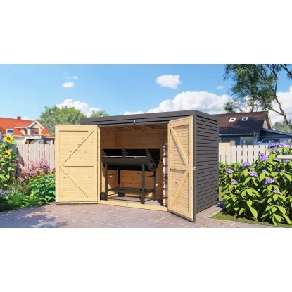 Bertilo Gartenschrank Box Bike 103 Cm X 207 Cm Anthrazit FSC® 13 Bertilo Gartenschrank Box Bike 103 Cm X 207 Cm Anthrazit FSC® – Bild 13