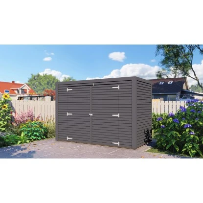 Bertilo Gartenschrank Box Bike 103 Cm X 207 Cm Anthrazit FSC® 1 Bertilo Gartenschrank Box Bike 103 Cm X 207 Cm Anthrazit FSC®
