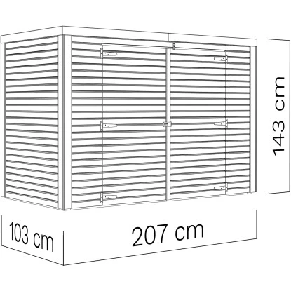 Bertilo Gartenschrank Box Bike 103 Cm X 207 Cm Anthrazit FSC® 12 Bertilo Gartenschrank Box Bike 103 Cm X 207 Cm Anthrazit FSC® – Bild 12
