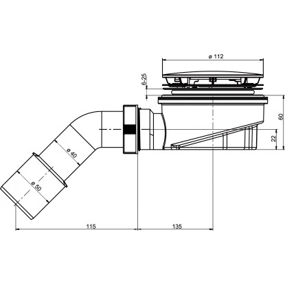 Ablaufgarnitur Tasso SF60 Für Duschwannen Ø 90 Inkl. Verchromter Abdeckung 2 Ablaufgarnitur Tasso SF60 Für Duschwannen Ø 90 Inkl. Verchromter Abdeckung – Bild 2