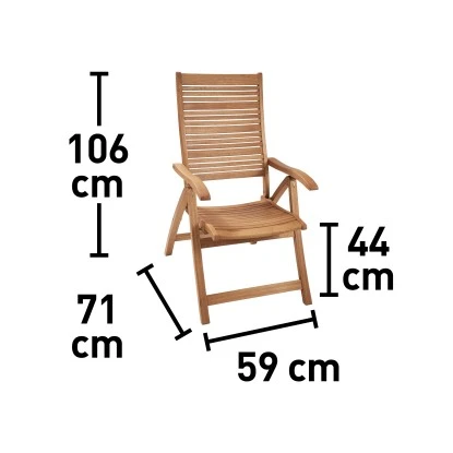 Klappsessel Chelsea Mit Verstellbarer Rückenlehne FSC® 2 Klappsessel Chelsea Mit Verstellbarer Rückenlehne FSC® – Bild 2