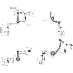 Miló Röhrensiphon-Set Mit Exzenter Mattschwarz Ø 114 Mm -Garten Verkauf 5903140018537 5