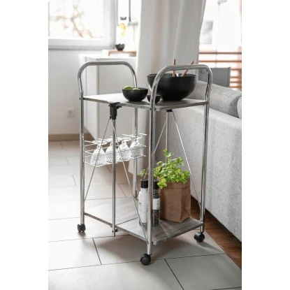 Wenko Servierwagen Liky Holzdekor Zusammenklappbar 9 Wenko Servierwagen Liky Holzdekor Zusammenklappbar – Bild 9