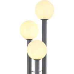 Globo Außenleuchte Laura 3-flammig Edelstahl Anthrazit Glas -Garten Verkauf 756528 3749 3