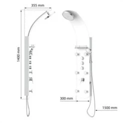 Eisl Duschpaneel Karibik 3 In 1 Mit Regendusche Sechs Massagedüsen Weiß -Garten Verkauf 7663628 2759 3