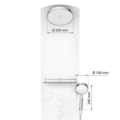 Eisl Duschpaneel Karibik 3 In 1 Mit Regendusche Sechs Massagedüsen Weiß -Garten Verkauf 7663628 2759 4