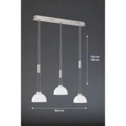 Fischer & Honsel LED-Pendelleuchte Avignon 3x 9 W Weiß-Nickel 2900 Lm -Garten Verkauf 891148 1546 3