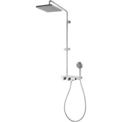 Breuer Duscharmatur Aquamaxx 340 Mit Thermostat Eckige Kopfbrause